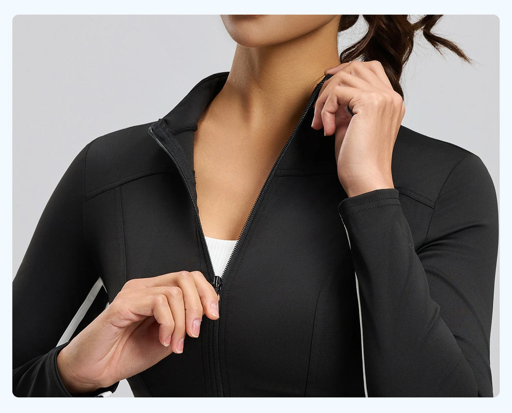 Striped 2pcs Yoga Gym Set Women Long Sleeve Zipper Sport Jacket Hip Lifting Leggings Fitness Running Tops Flare Pants Tracksuit