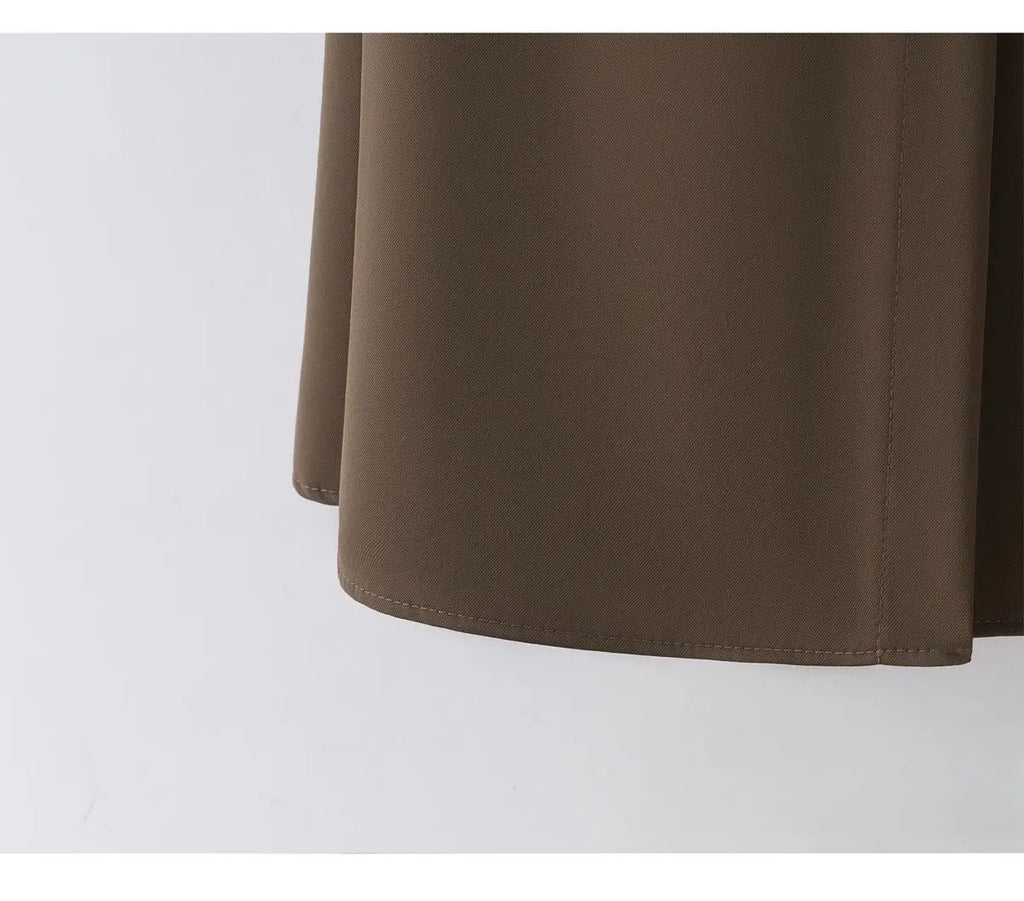 Maillard Suit Skirt Irregular Skirt Women's High Waist Mid-length Skirt Small Commuter A-line Skirt