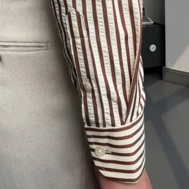 Men’s Striped Long Sleeve Shirt