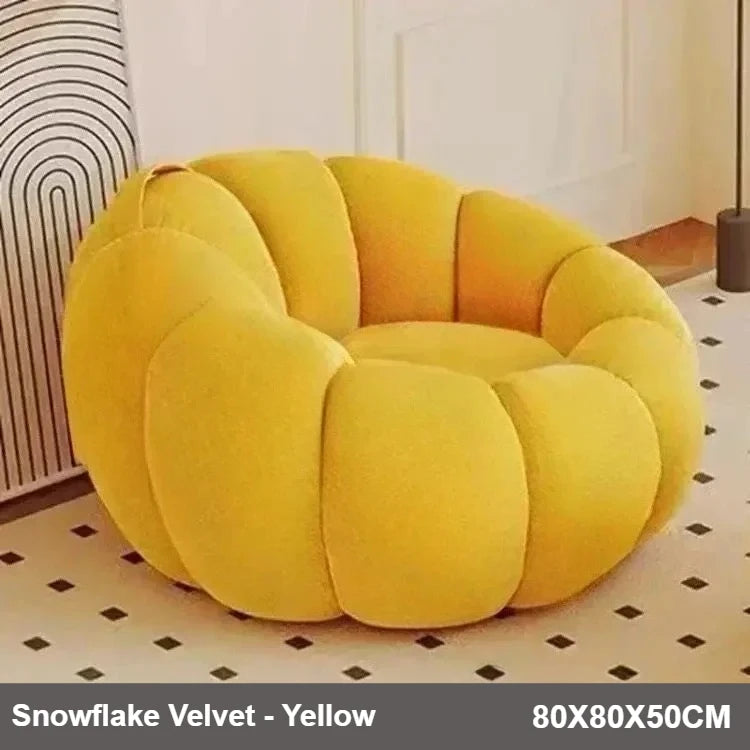 Lazy Pumpkin Sofa Nordic Style Single Sofa Chair EPS Particle Filling Soft Comfortable Home Living Room Balcony Bedroom Sofa Set