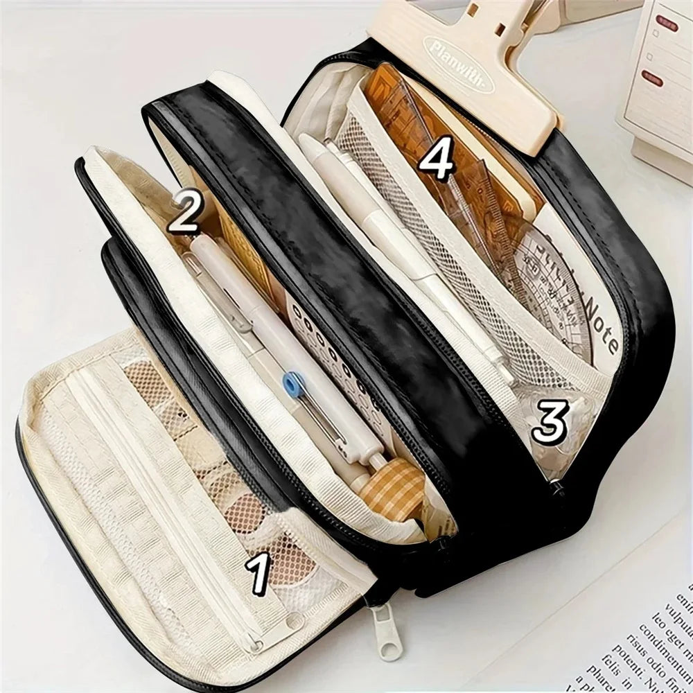 Large Multi-Layer Pencil & Makeup Case – Multi-Purpose