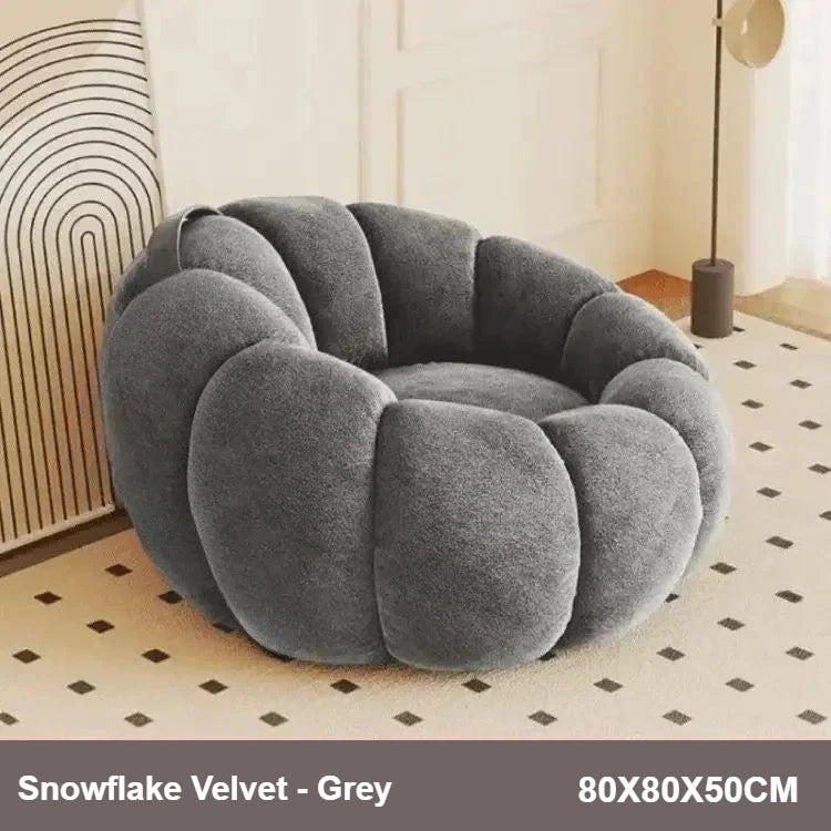 Lazy Pumpkin Sofa Nordic Style Single Sofa Chair EPS Particle Filling Soft Comfortable Home Living Room Balcony Bedroom Sofa Set