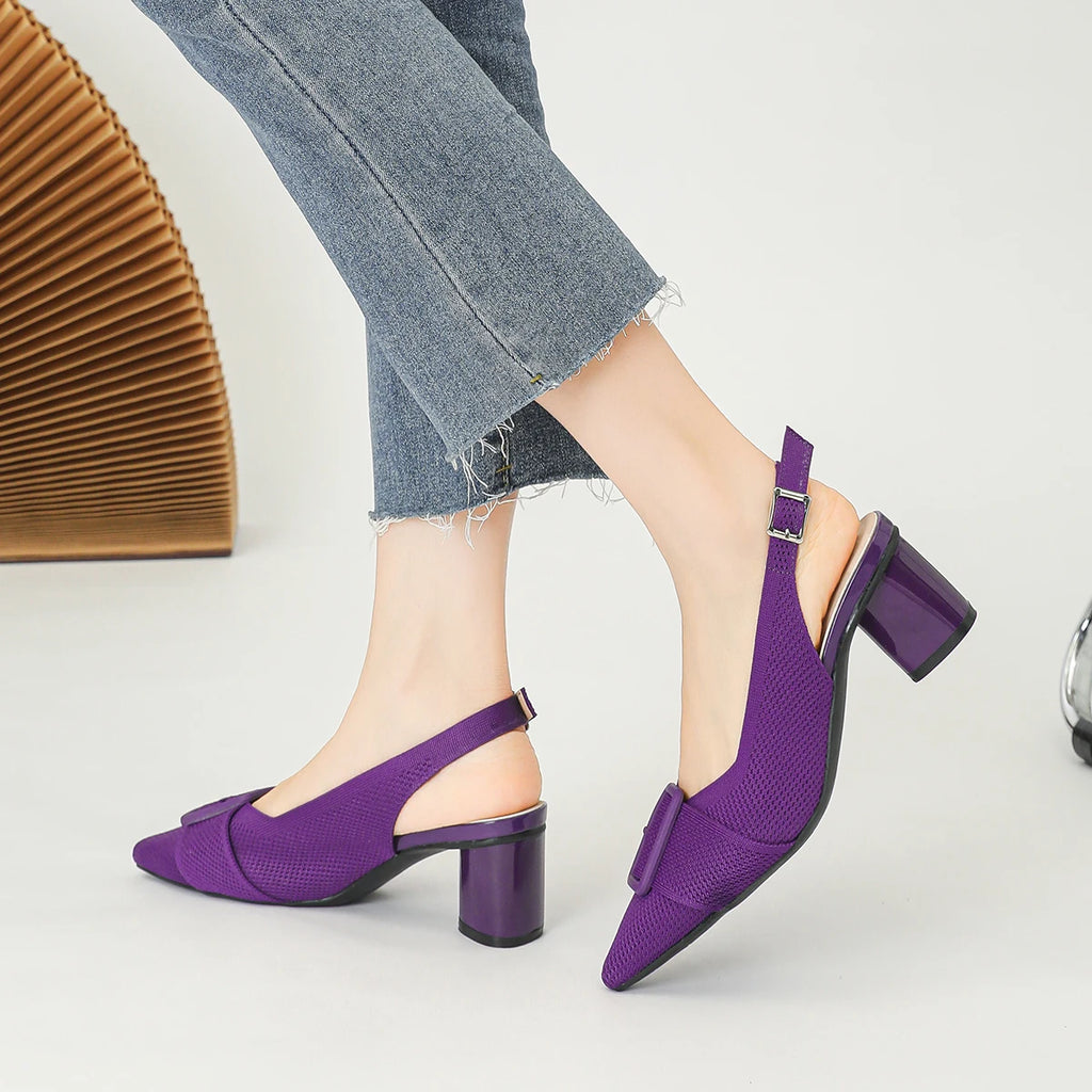 Women’s Knitted Pointed Heel Sandals