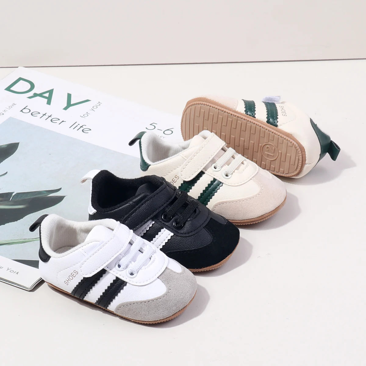 2025 Baby First Walking Shoes – Unisex PU Leather Toddler Sneakers 0-18M