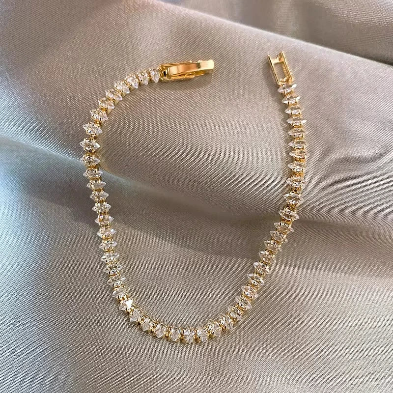 Roman Crystal Chain Bracelet