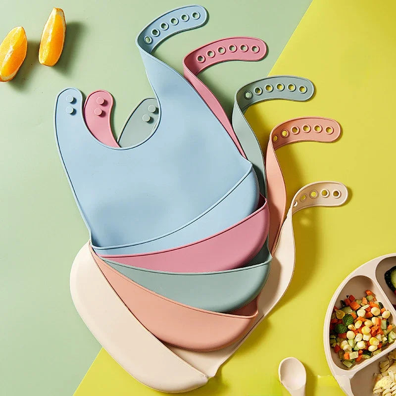 Adjustable Silicone Baby Bib – Waterproof & BPA-Free