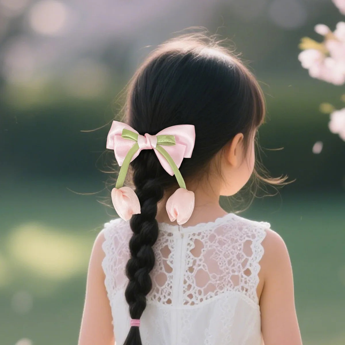 New Korean Tulip Flower Bow Hairpin Sweet Cute Headwear Girls Kids Women Hair Accessories