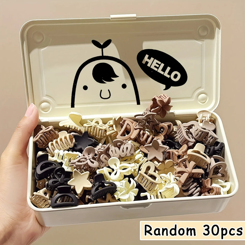 5/10/20/30 PCS Beige Mixed Pack Small Hair Clips – Cute Girls’ Accessories for Daily Wear, Special Occasions & Travel Gifts