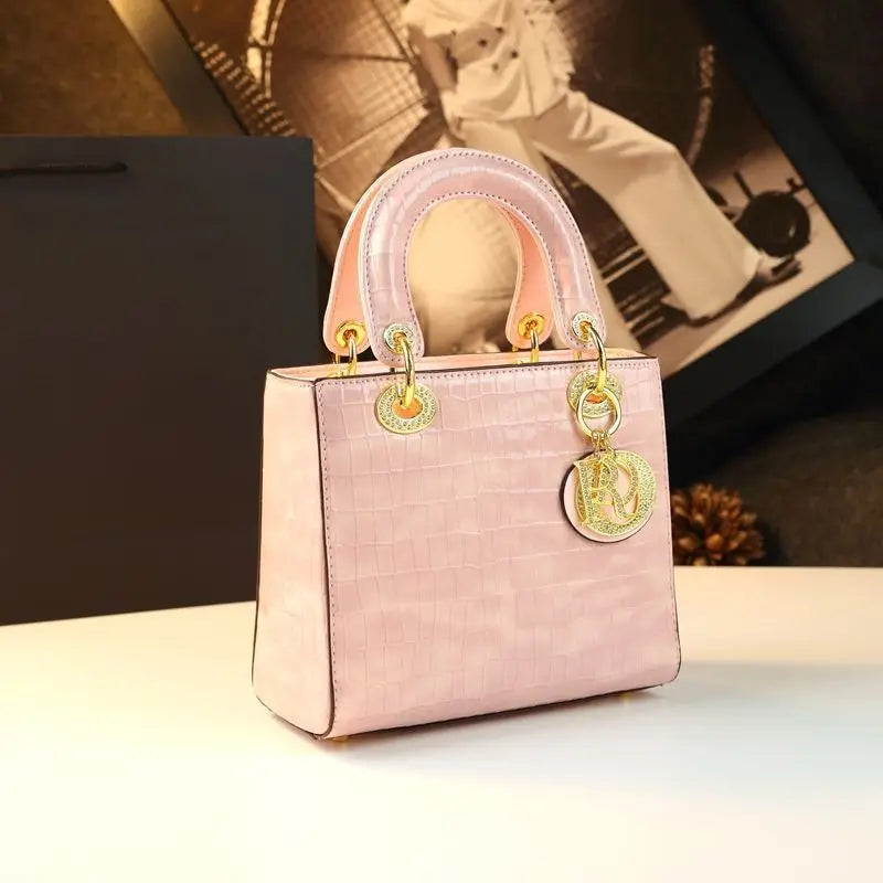 Elegant Crocodile Pattern Single Shoulder Crossbody Bag Fashionable Handbag Luxury Sensation Lady Dior Bag Fresh Sweet Style