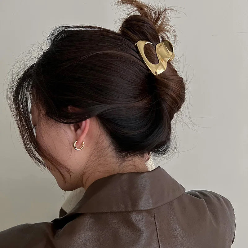 Exquisite Metal Large Claw Clip New Fashion Geometric Hair Claw Clip Barrettes Crabs Headwear For Women Girls Hair Accessories