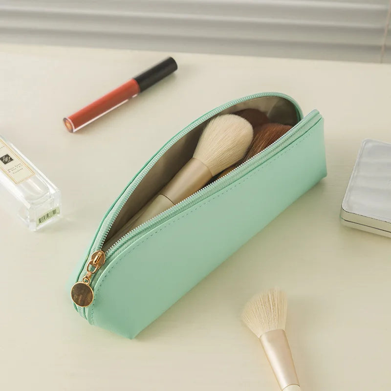Custom Leather Embroidered Makeup Bag – Personalized Gift