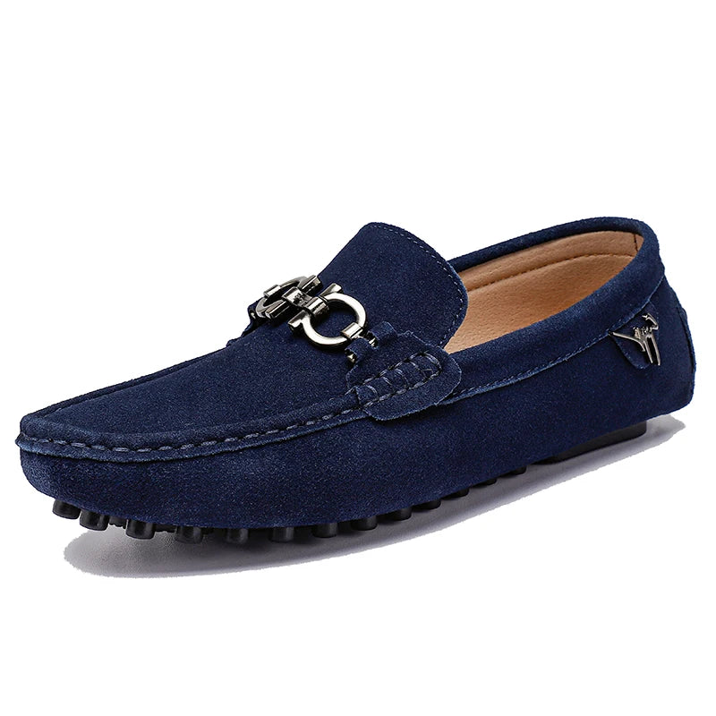 Handmade Suede Leather Men’s Slip-On Loafers