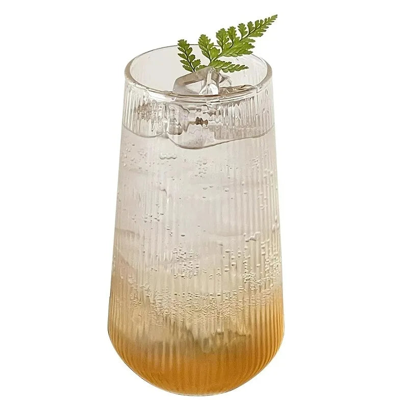 Striped Glass Cocktail Cup