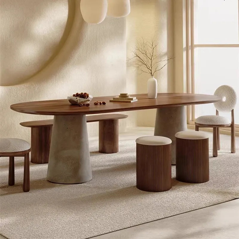 Designer Office Dining Table Wood Reception Space Saving Luxury Dining Table Center Dressing Study Muebles Living Room Furniture