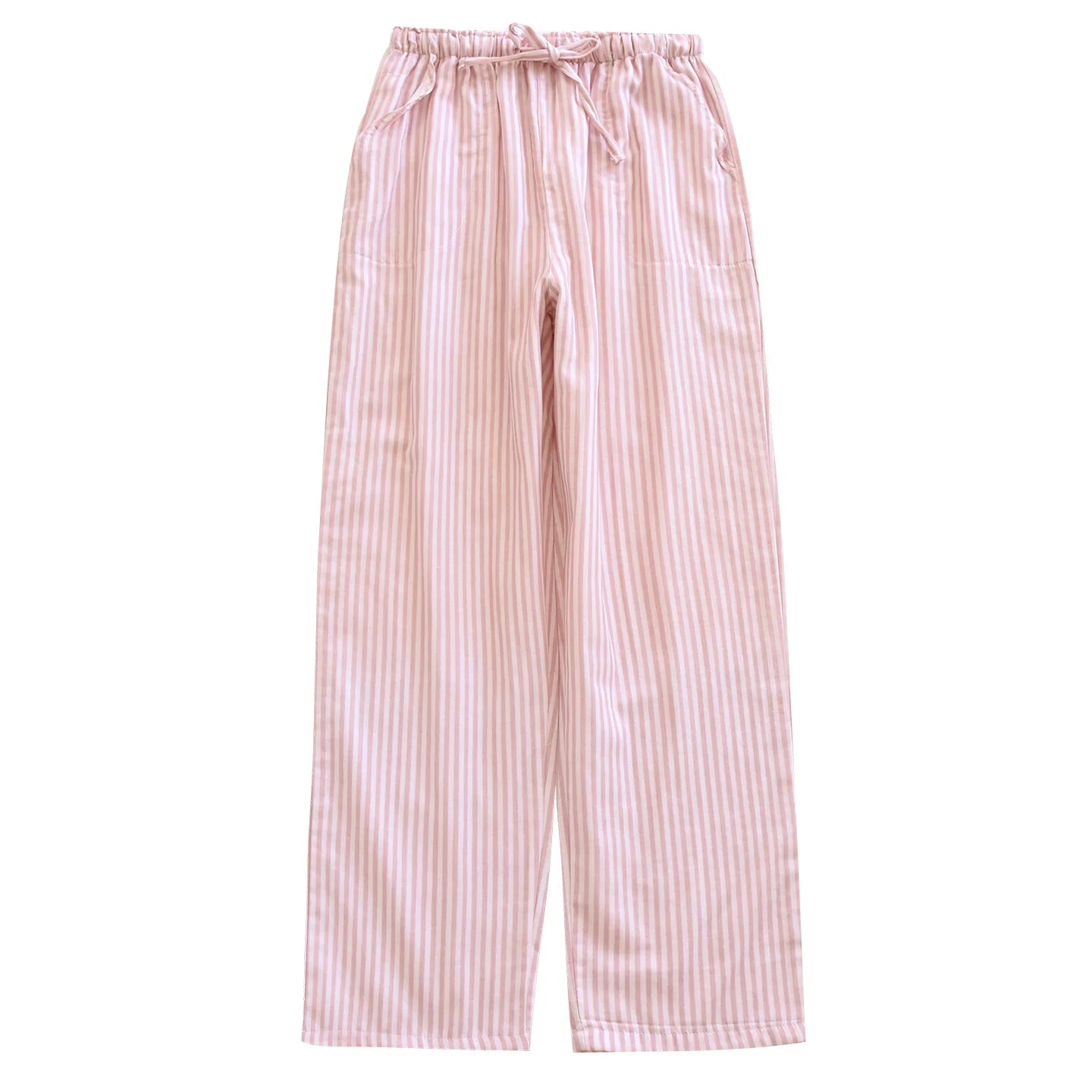 2026 New Women's Spring/Summer Sleeper Pants 100% Cotton Gauze Striped Tether Pants Striped Loose Thin Home Pants