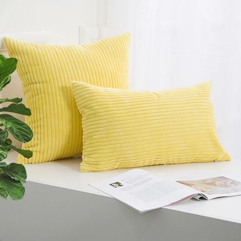 Corduroy Striped Cushion Cover 30x50/40/45/50/55/60cm Soft Comfortable Throw Pillow Case For Living Room Sofa Home Decoration