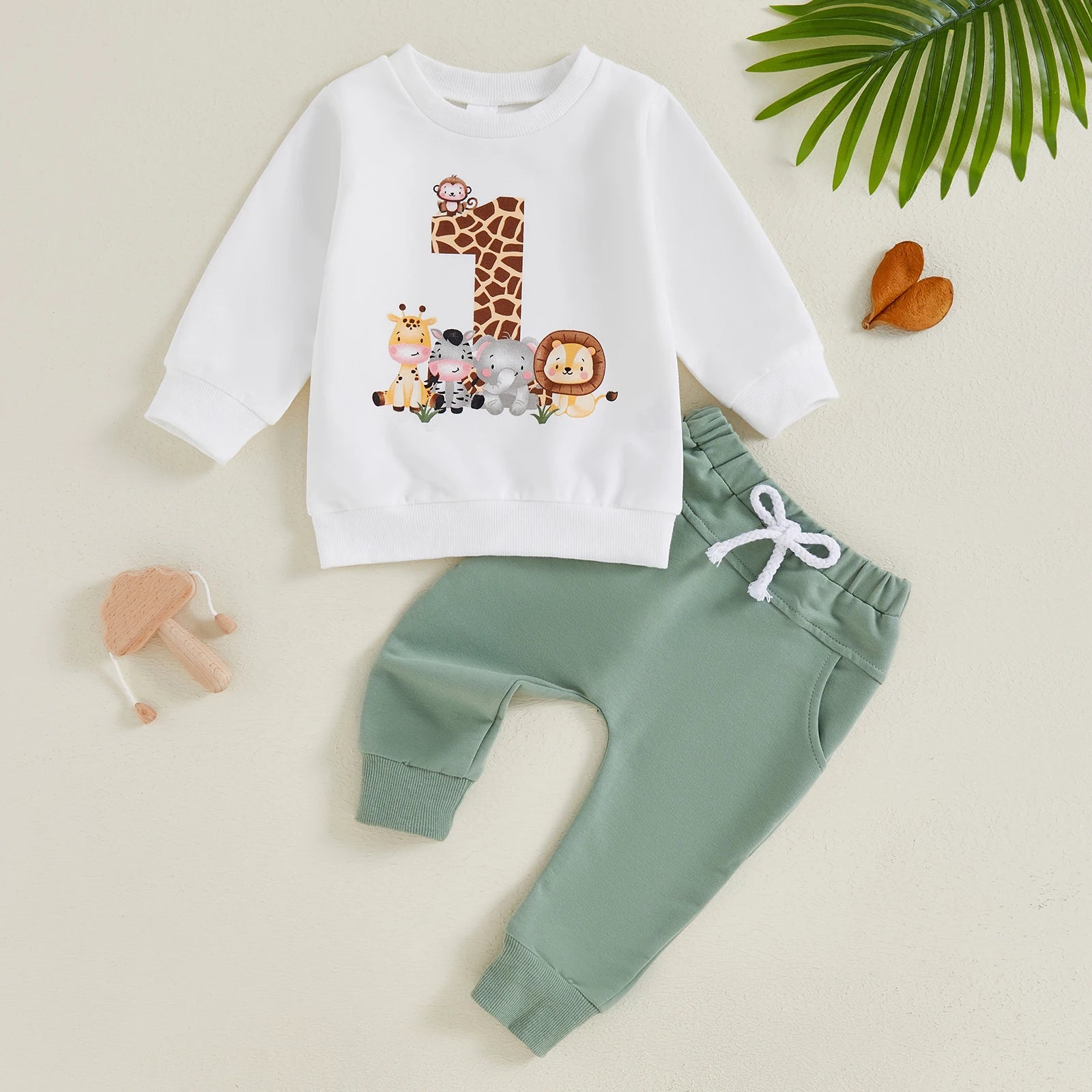 Product Name: BeQeuewll Toddler Animal Print 2-Piece Set