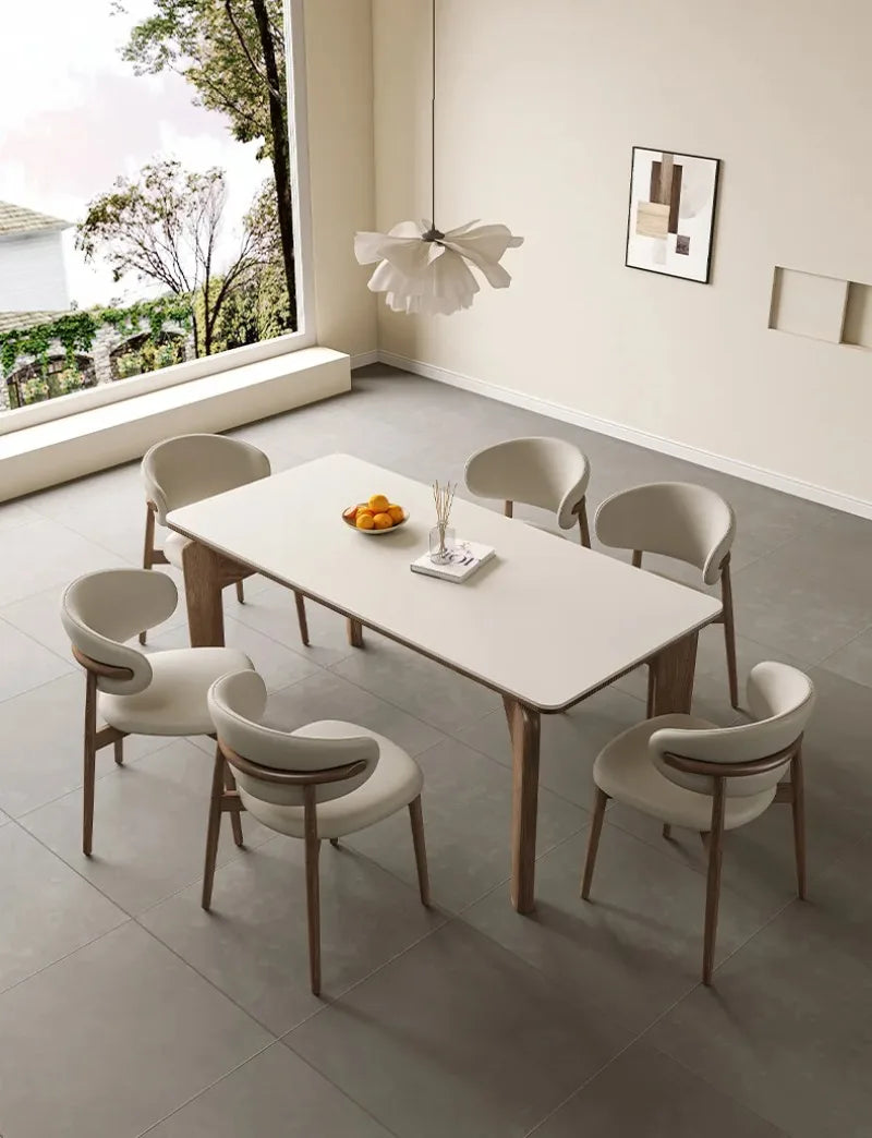 Dining Table Simple Home Modern Auxiliary Service Designer Meeting Marble Dining Table Low Square Large Mesa Plegables Furniture