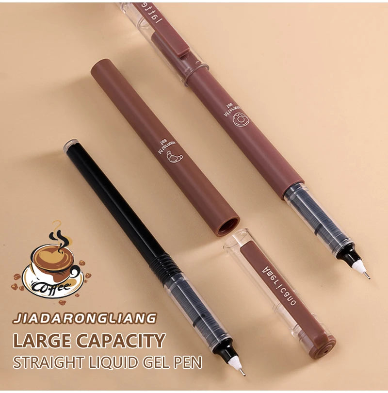 6pcs Afternoon Tea Gel Pens – 0.5mm Black Ink