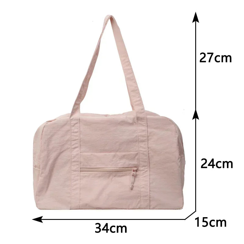 Casual Large Capaci Nylon Cloth Bag Women 2025 New Fashion Commuter Shoulder Bag Short-Distance Travel Bag Fitness Handb Women
