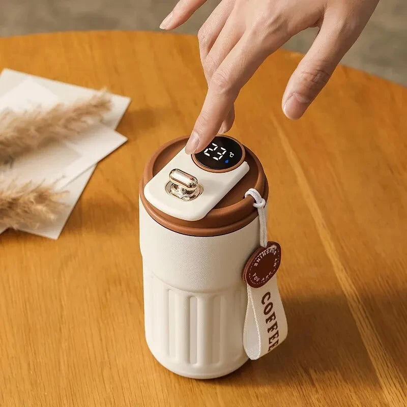 Stainless Steel Insulated Coffee Cup – Temperature Display