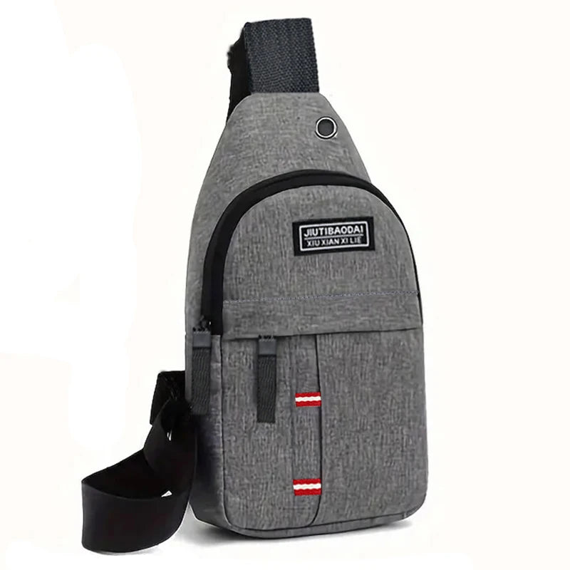 Unisex Adjustable Oxford Crossbody Bag – Single Shoulder Diagonal Chest Pocket