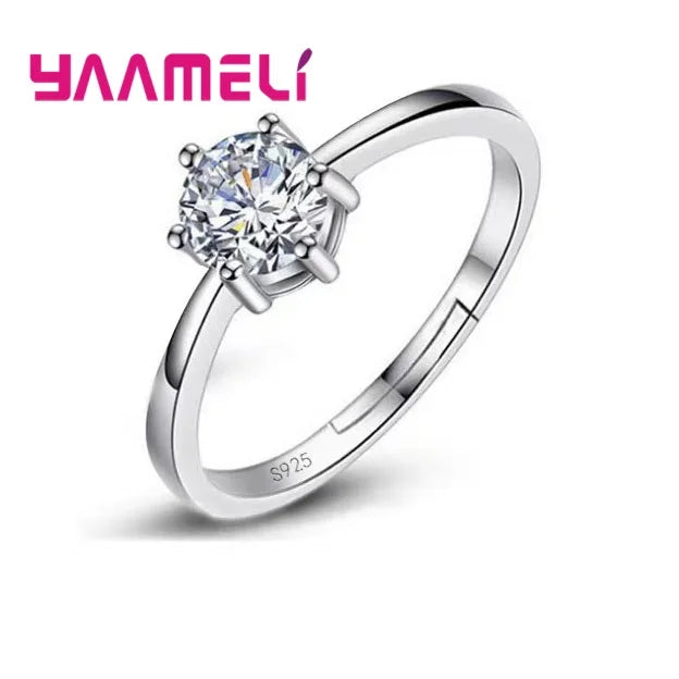 S925 Crystal Wedding Ring