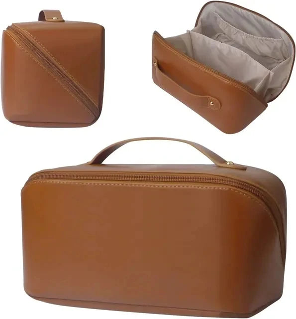 Custom Leather Embroidered Makeup Bag – Personalized Gift