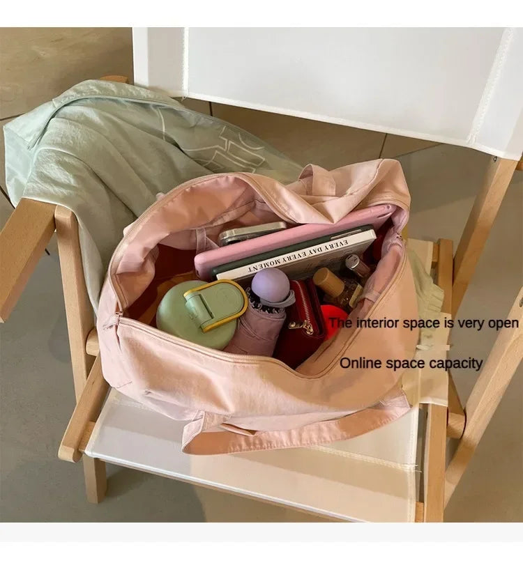 Casual Large Capaci Nylon Cloth Bag Women 2025 New Fashion Commuter Shoulder Bag Short-Distance Travel Bag Fitness Handb Women