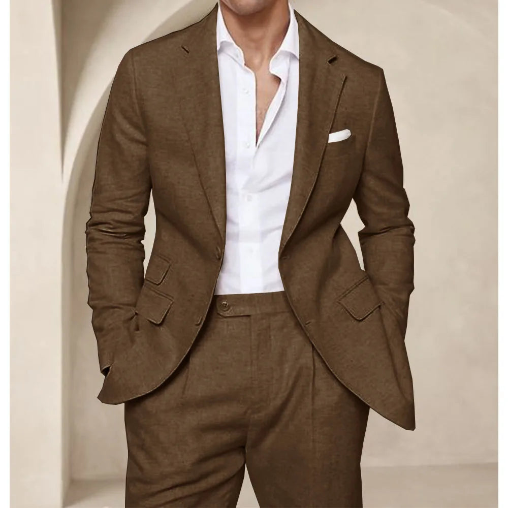 Men’s Summer Linen Suit