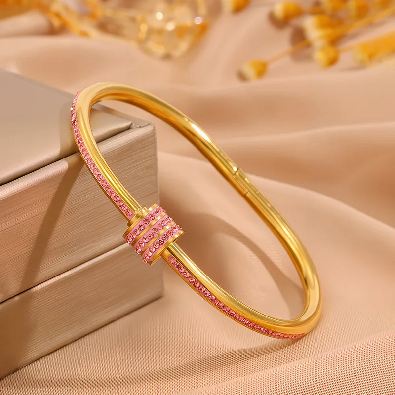 ZAKOL Zirconia Stackable Bracelet Set
