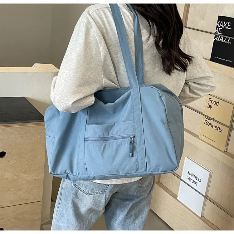 Casual Large Capaci Nylon Cloth Bag Women 2025 New Fashion Commuter Shoulder Bag Short-Distance Travel Bag Fitness Handb Women