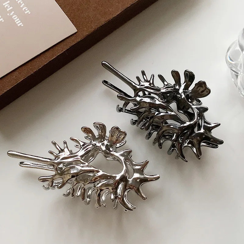 Exquisite Metal Large Claw Clip New Fashion Geometric Hair Claw Clip Barrettes Crabs Headwear For Women Girls Hair Accessories
