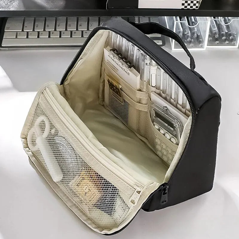 9-Layer Large Canvas Pencil Case – Multi-Functional