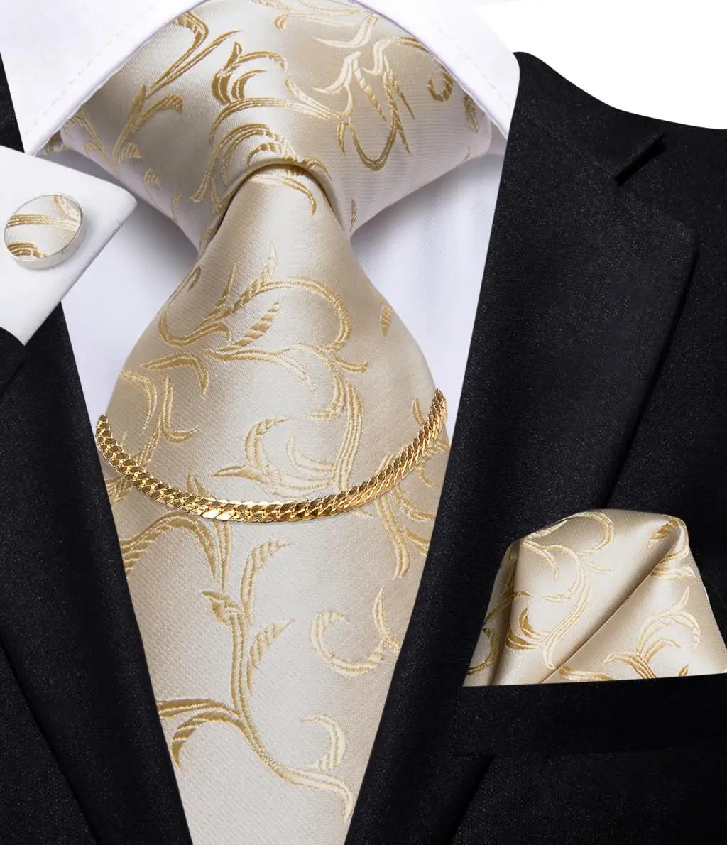 Men’s Black Plaid Silk Tie Set
