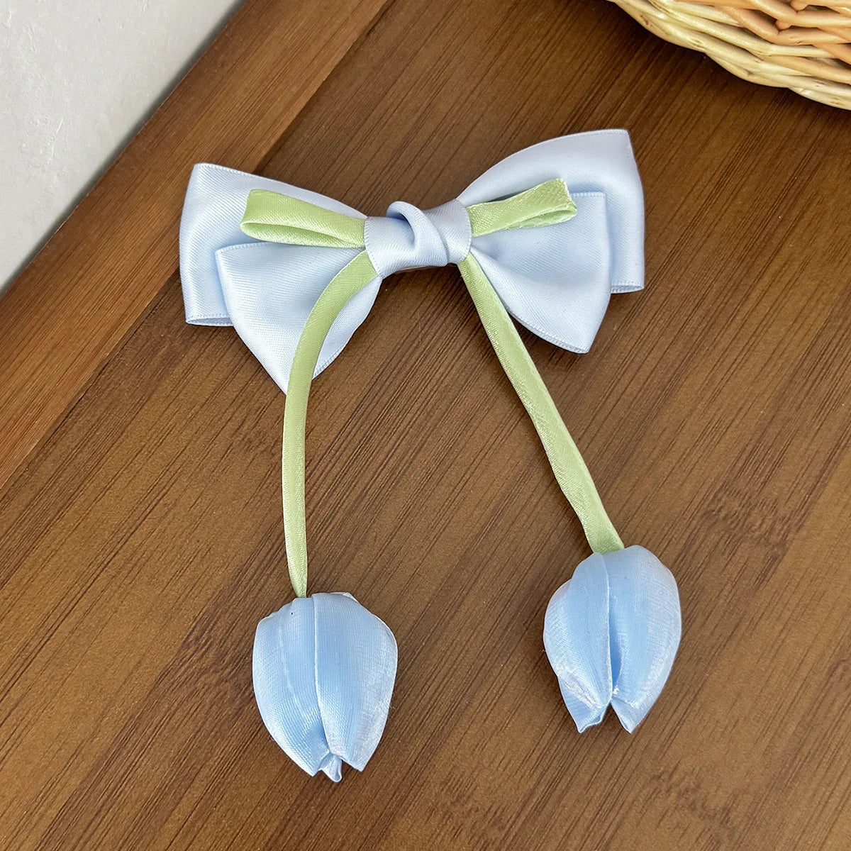 New Korean Tulip Flower Bow Hairpin Sweet Cute Headwear Girls Kids Women Hair Accessories