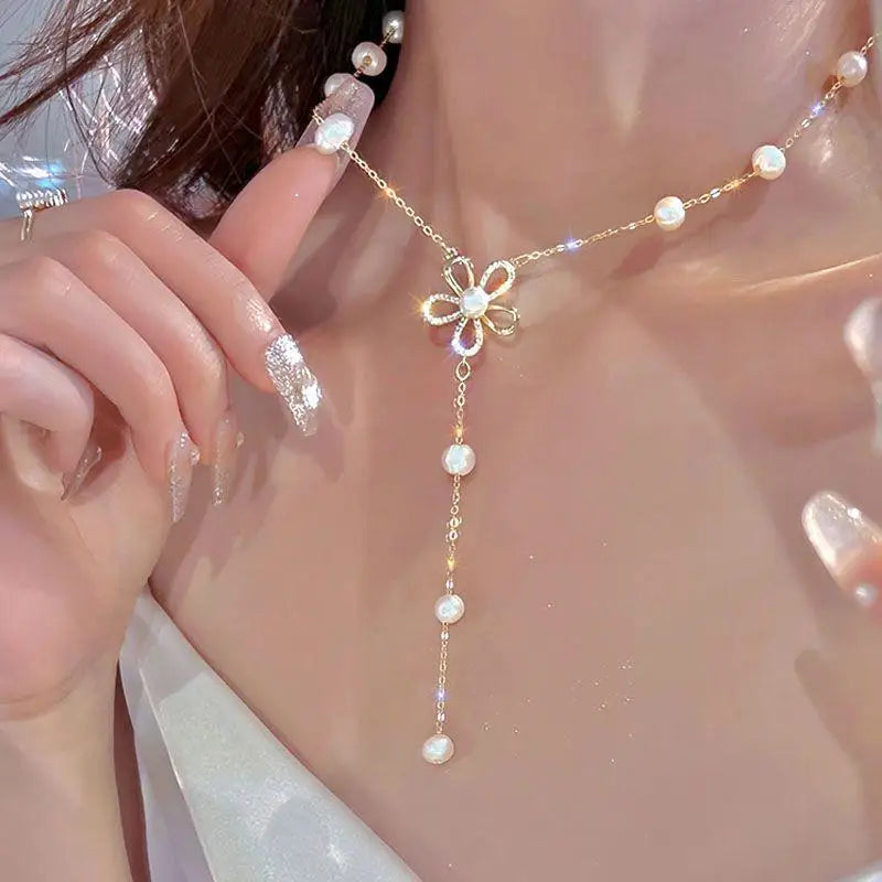 Pearl Beads Choker Necklace