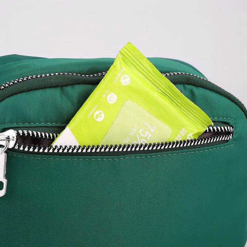 Women’s Waterproof Nylon Crossbody Bag – Large Capacity Casual Solid Color Messenger Shoulder Bag
