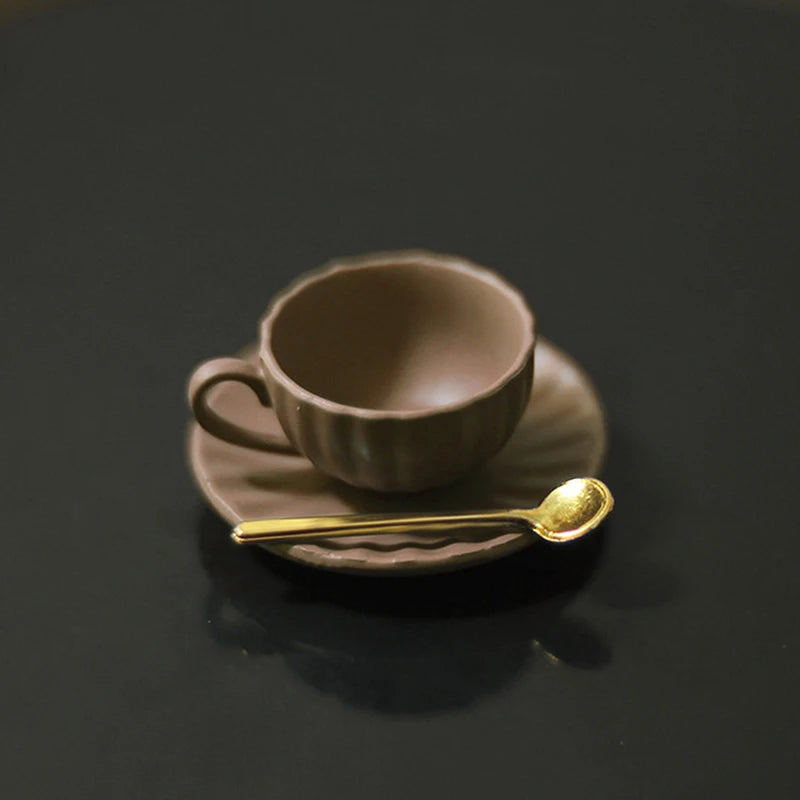 Miniature French Coffee Cup & Saucer Set