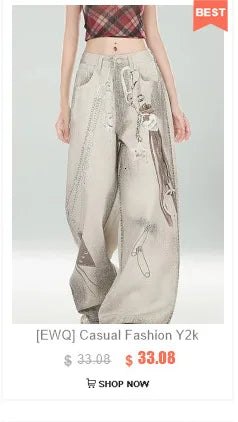 [EWQ] Elegant Solid Color Mid-Length All Match Skirt For Women 2026 Spring Summer Loose High Waist A-Line Pleated Skirts 16O9169