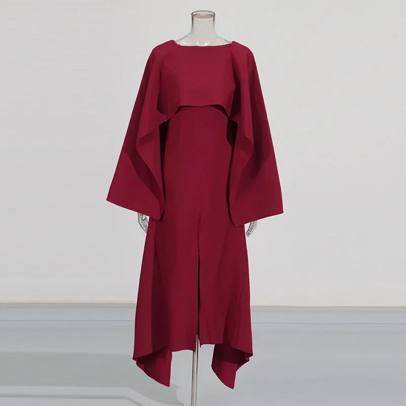 Elegant Long Dress with Shawl round Neck Slim Fit Sexy Sash Ankle Length Cotton Summer New Style from Mainland China Women's Dre