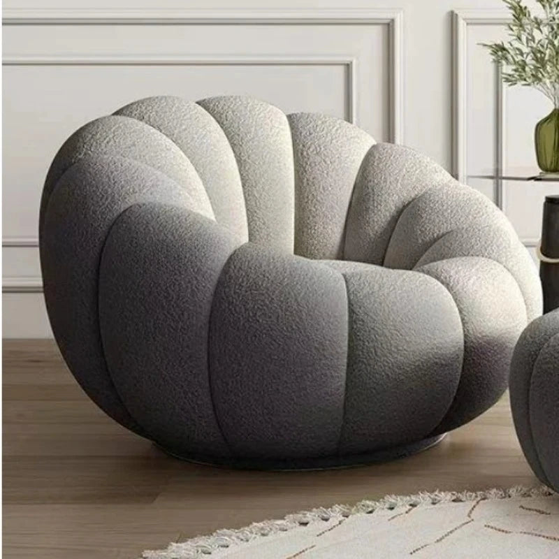 Comfortable Pumpkin Shape Living Room Lazy Sofa Soft Luxury Creative Modern Nordic Bedroom Single Lazy Sofas Home Decorations