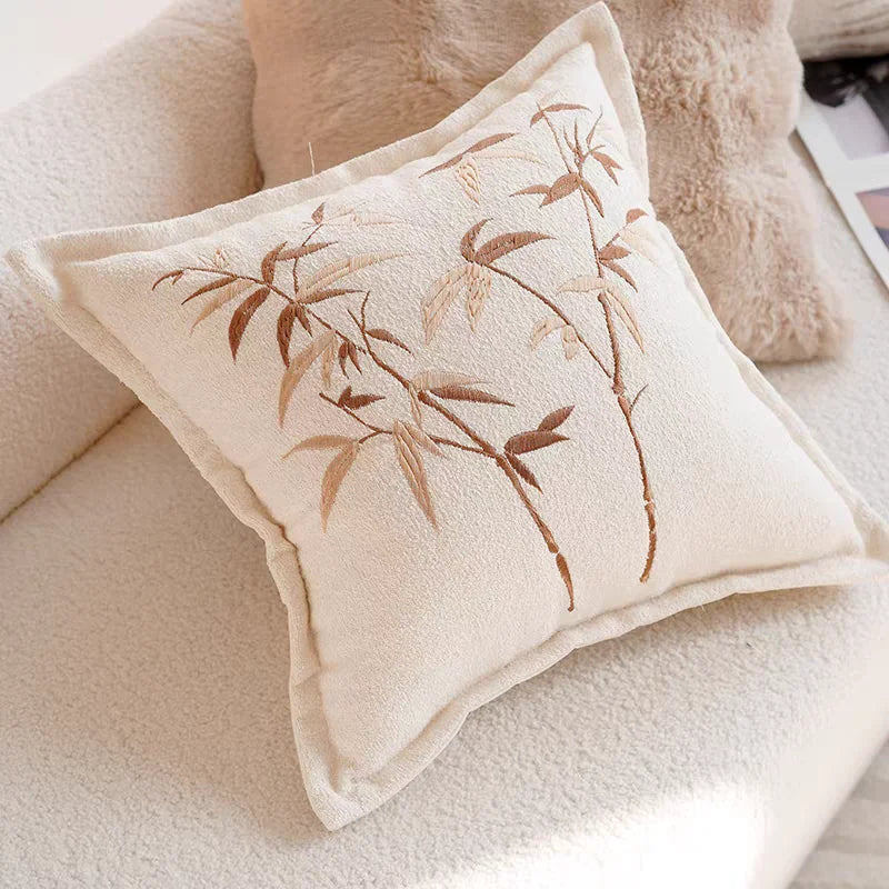 30X50/45X45CM Brown Throw Pillow Cover French Light Luxury Forest Stamping Waist Cushion Cover Decor Home Decorative Pillowcase