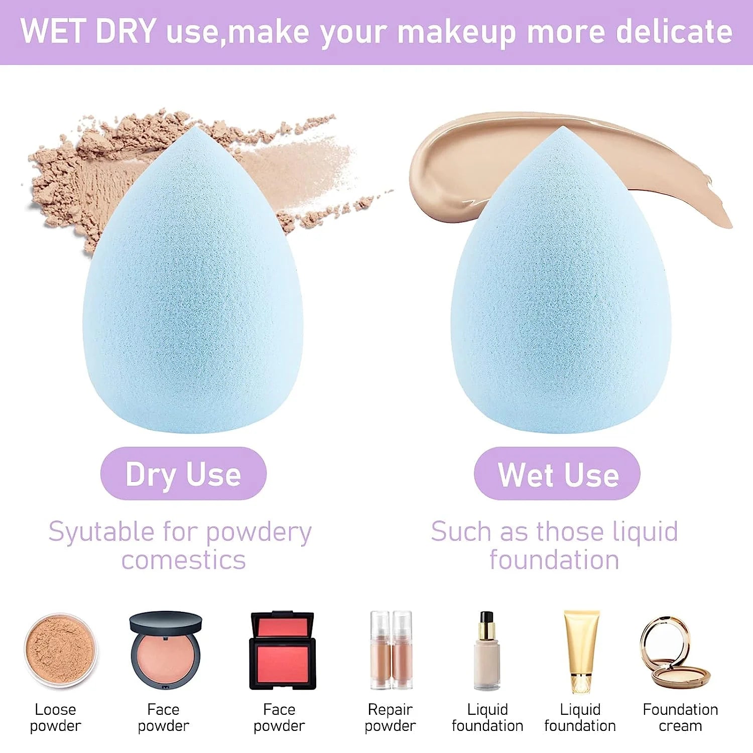 3/4/10  PCS  Makeup Sponge Blenders Blending Sponge Foundation Applicator Cosmetic Sponges makeup tools free shipping  wholesale