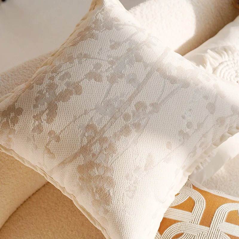 30X50/45X45CM Brown Throw Pillow Cover French Light Luxury Forest Stamping Waist Cushion Cover Decor Home Decorative Pillowcase