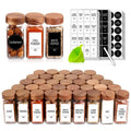 Glass Spice Jar Set with Wooden Lids