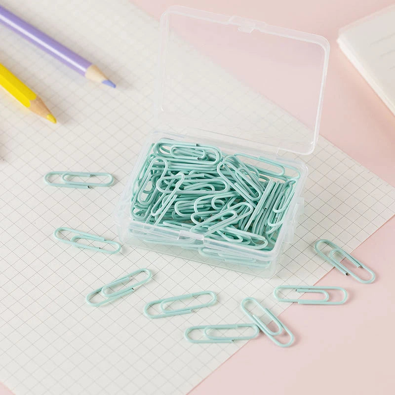 50pcs Colorful Metal Paper Clips – 28mm