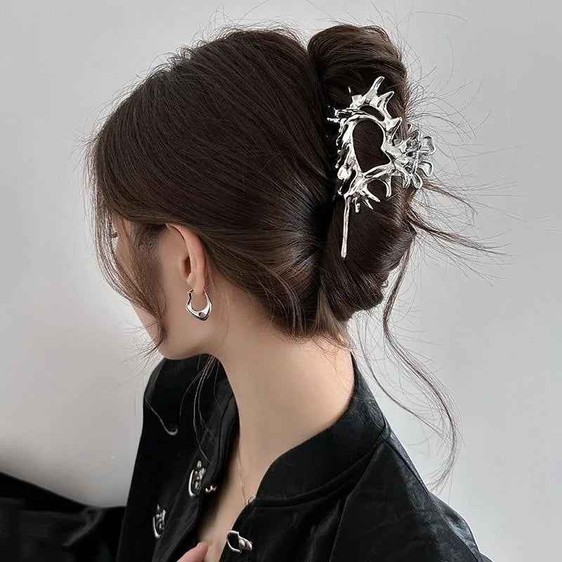 Exquisite Metal Large Claw Clip New Fashion Geometric Hair Claw Clip Barrettes Crabs Headwear For Women Girls Hair Accessories