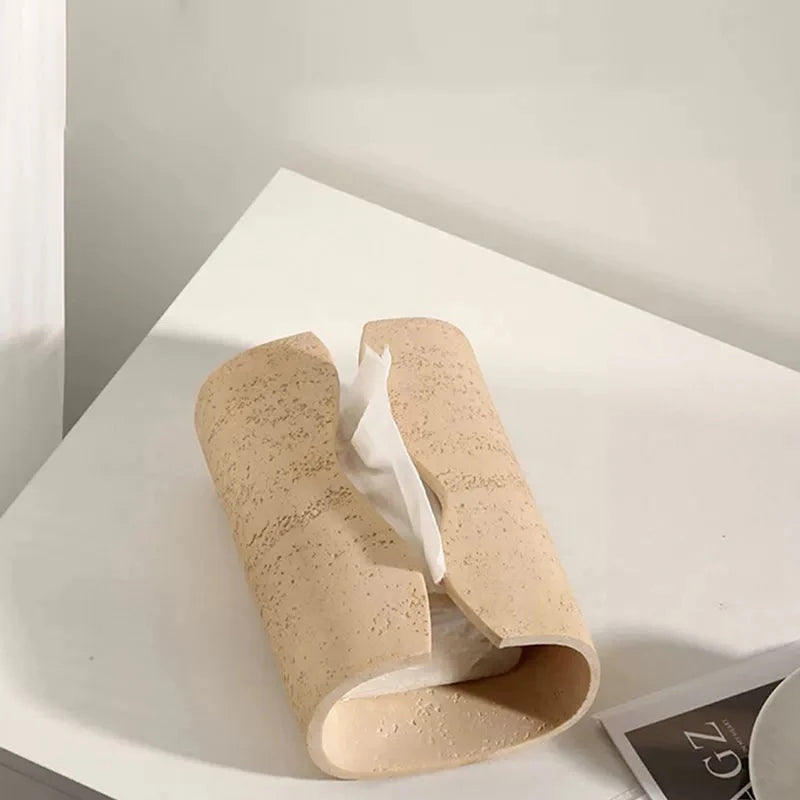 Vintage Cave Stone Resin Tissue Box – 1pc