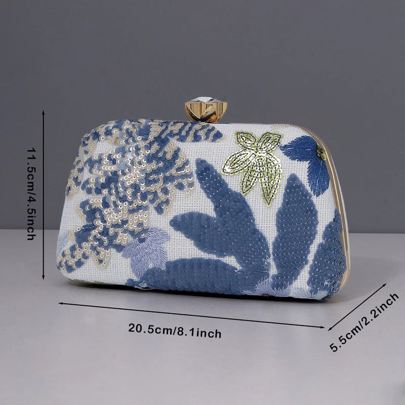 New Arrival Beaded Embroidery Evening Bag Chinese Style Clutch Bag Higt Quality Evening Crossbody Bag